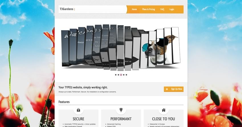 TYPO3 Gardens. Votre site Web. Simplement.